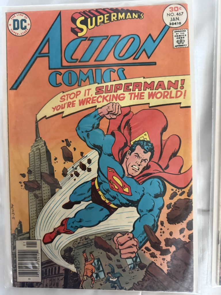 action comic superman