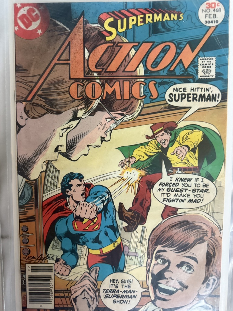 action comic superman