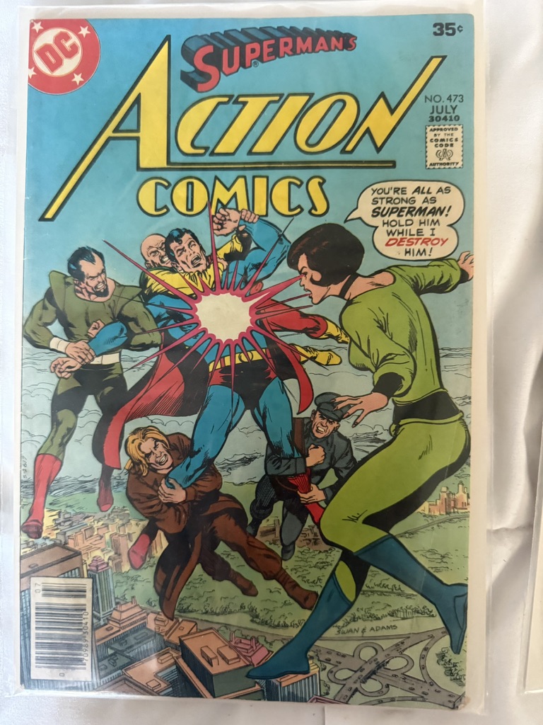 action comic superman